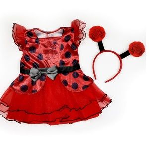 5/$10 🧡 InCharacter Lady Bug Tutu infant baby Halloween Costume